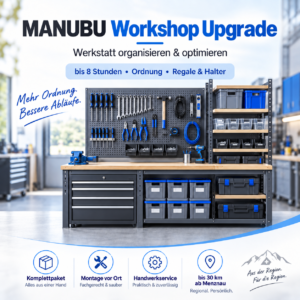 MANUBU Workshop Upgrade – Werkstatt organisieren & optimieren