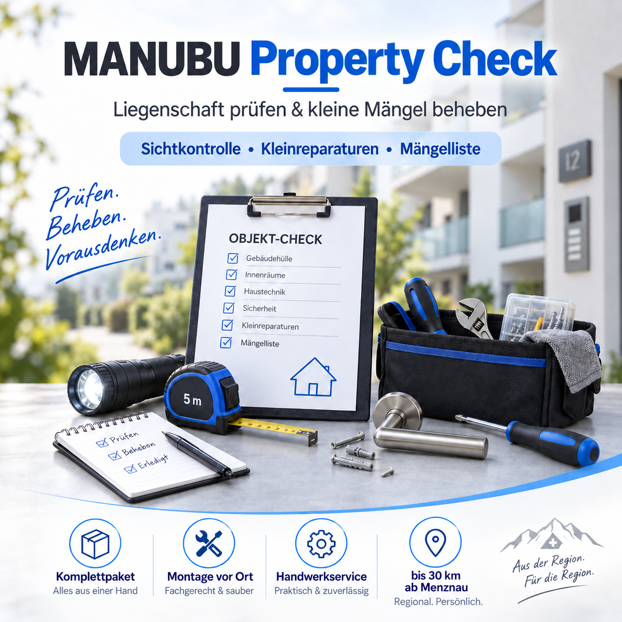 MANUBU Property Check – Liegenschaft prüfen & kleine Mängel beheben