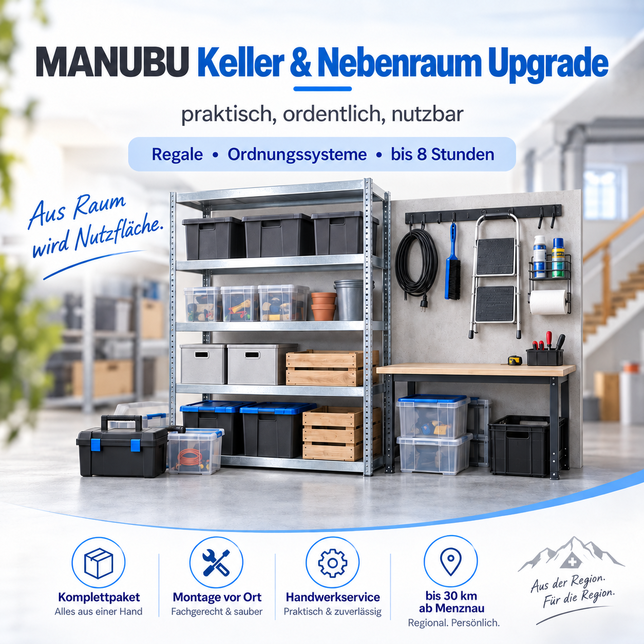 MANUBU Keller & Nebenraum Upgrade – praktisch, ordentlich, nutzbar