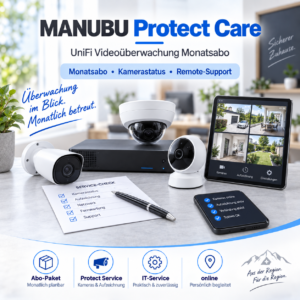 MANUBU Protect Care – UniFi Videoüberwachung Monatsabo